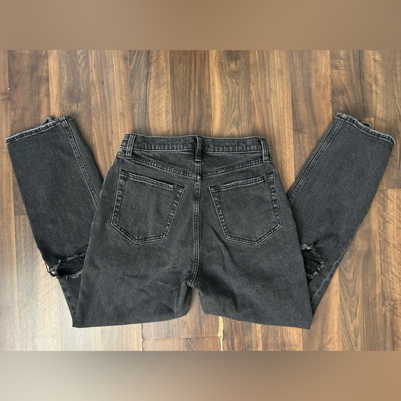 Abercrombie & Fitch Black Ankle Straight Ultra High Rise Jeans Curve Love 28/6 - Picture 8 of 12